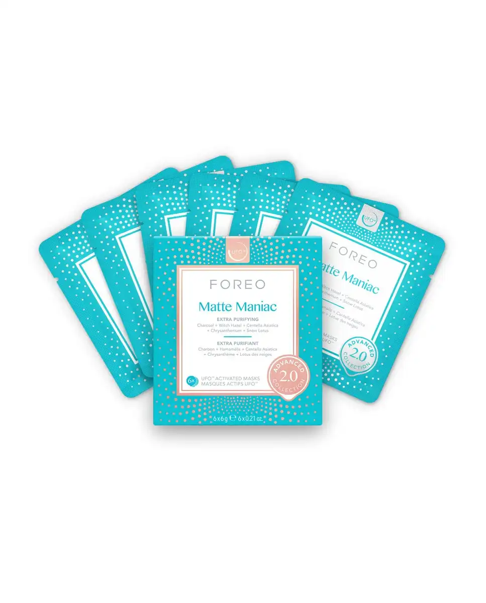 FOREO - Matte Maniac 2.0 Advanced Collection - Mascarilla Facial Activa Extra Purificante Apta Para Pieles Mixtas Y Grasas Diseñada Para UFO?. - Foreo - Comparador de precios