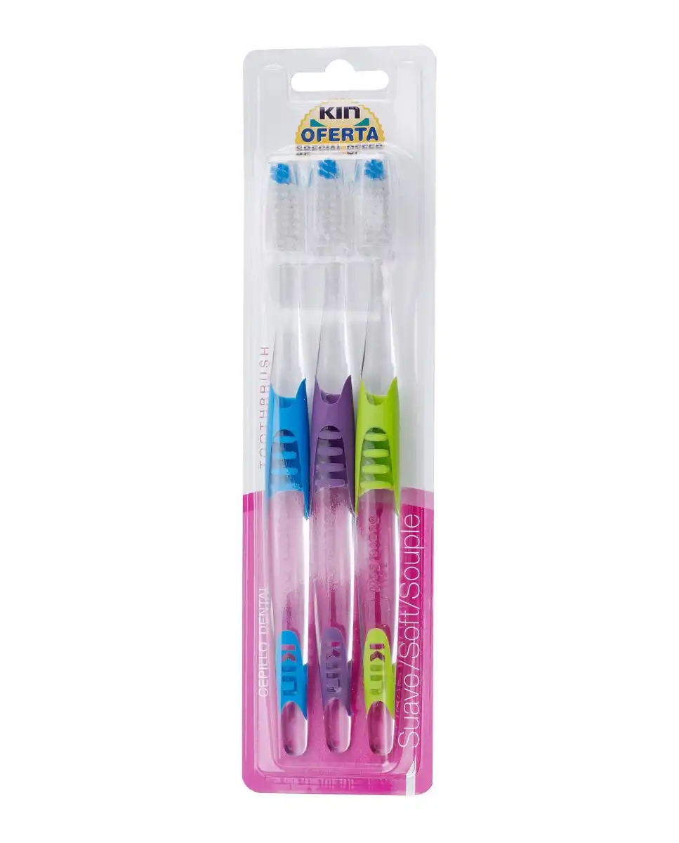 Kin - 3 Cepillos Dentales Suave - Kin - Comparador de precios