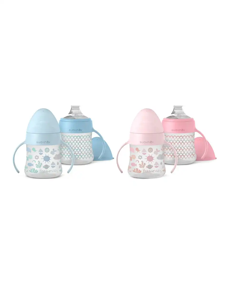 Suavinex - Biberón Entrena Asas Silicona +4 Meses 150 Ml - Suavinex - Comparador de precios