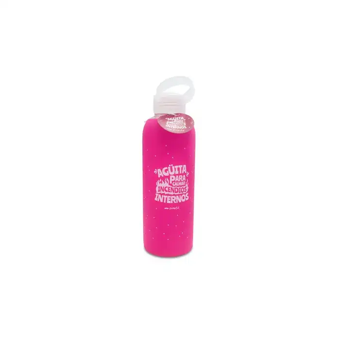 ¡27% DTO! Botella de Cristal con Silicona "Agüita para calmar incendios internos" 550 ml - Puterful by Primor - Comparador de precios