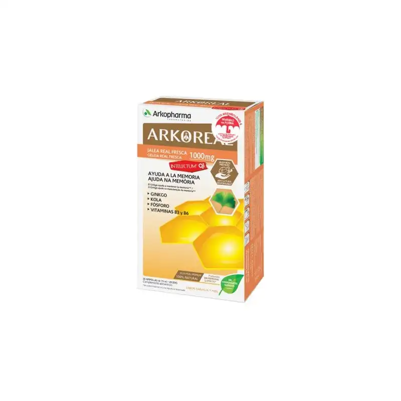 Arkoreal jalea real intelectum qi 20 ampollas - Arkopharma - Comparador de precios