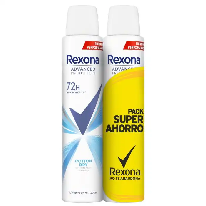 Desodorante Advanced Algodón Duplo 200 ml - Rexona - Comparador de precios