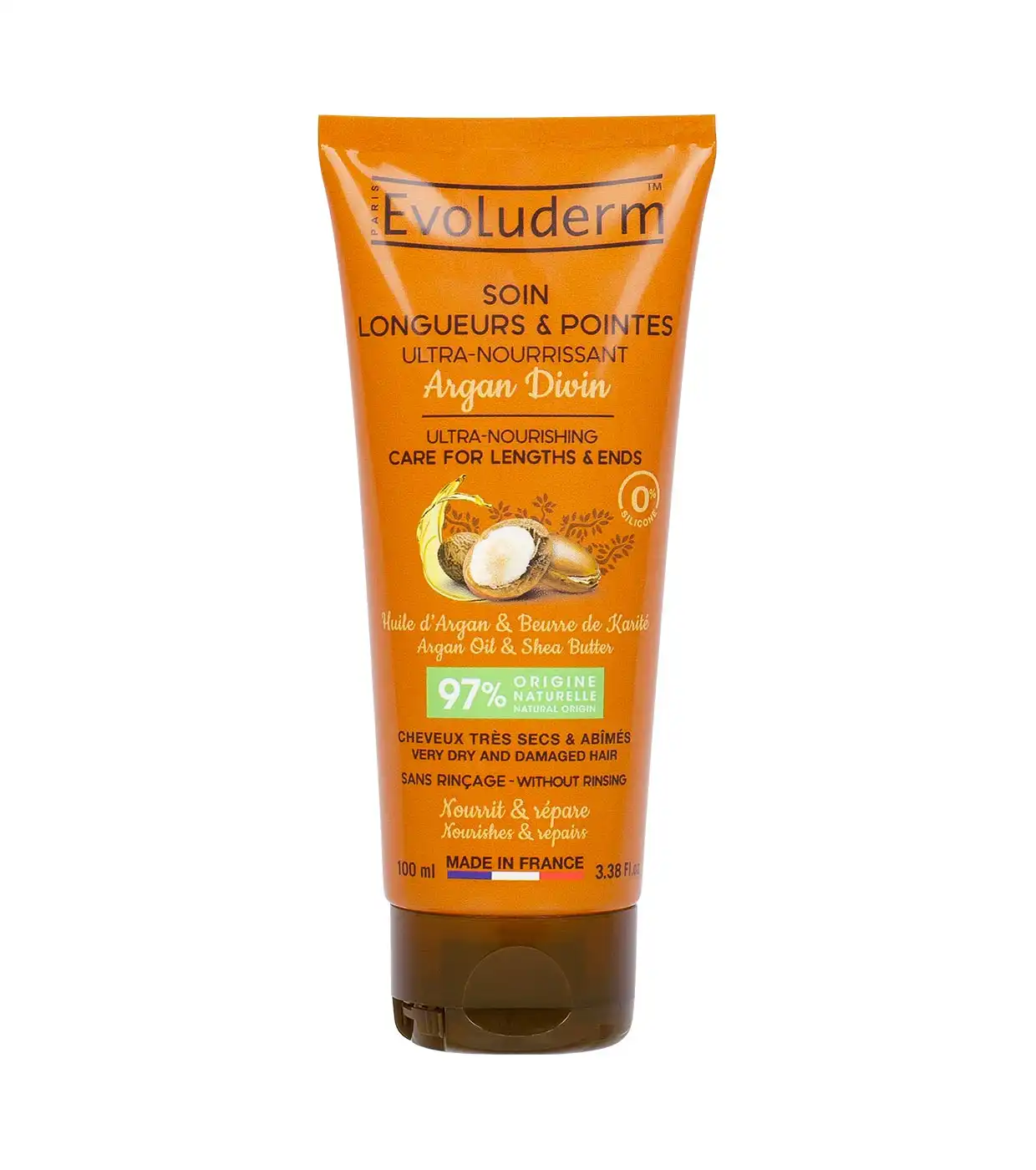 Evoluderm - Acondicionador sin aclarado ultra nutritivo Argan Divin 100ml - Cabellos muy secos y dañados - Evoluderm - Comparador de precios