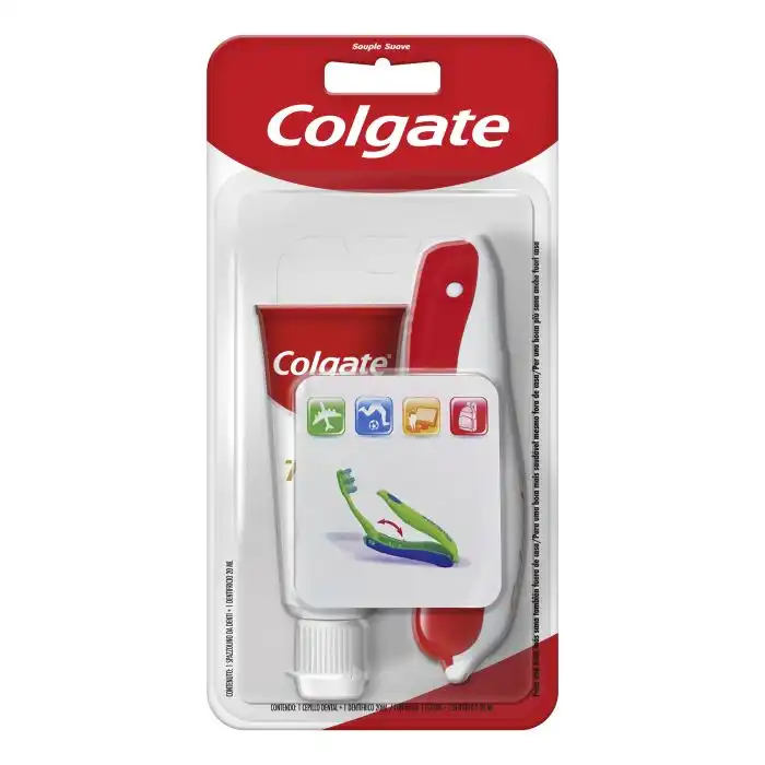 Kit de viaje portátil cepillo + pasta de dientes 20ml - Colgate - Comparador de precios