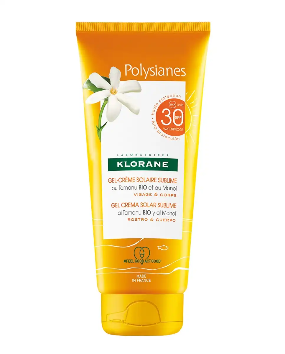 Klorane - Gel Crema Solar Sublime Spf30 Al Monoï Y Tamanu Bio 200 Ml Polysianes - Klorane - Comparador de precios