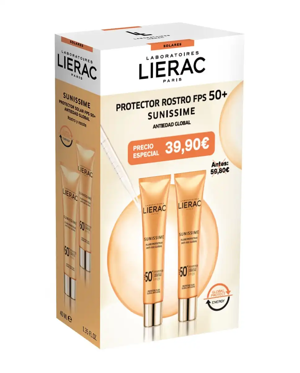 Lierac - Duplo Protector Solar Antiedad Sunissime SPF50 - LIERAC - Comparador de precios