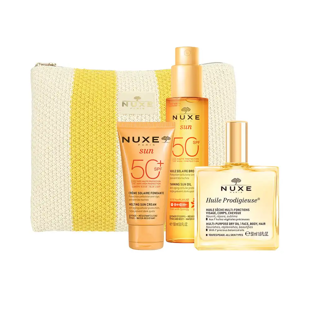 Nuxe Sun Aceite Bronceador Rostro Y Cuerpo SPF50 Estuche 4 pz - NUXE - Comparador de precios
