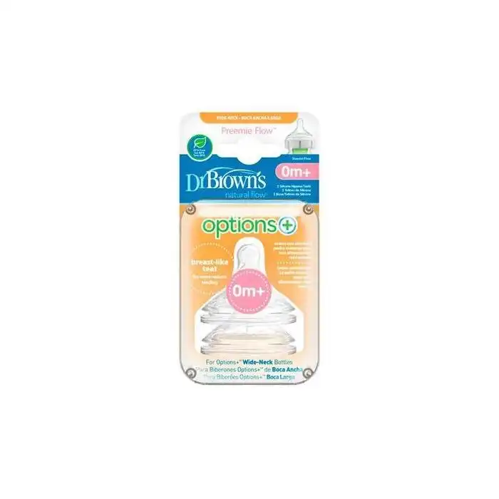 Options+ Tetina Boca Ancha para bebés prematuros - Dr Browns - Comparador de precios