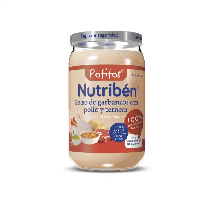 Potito Guiso de Garbanzo Pollo y Ternera 235 gr - NUTRIBEN - Comparador de precios