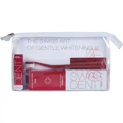 Swissdent Set de regalo EXTREME Promo Pasta de dientes EXTREME Whitening 100 ml + Spray bucal EXTREME 9 ML + cepillo de dientes PROFI Whitening rojo y blanco 1.0 pieces - Swissdent - Comparador de precios
