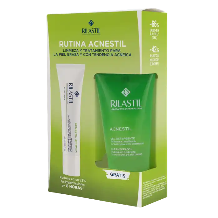 Rutina Acnestil Attiva Crema Antimperfecciones + Gel Limpiador - Rilastil - Comparador de precios