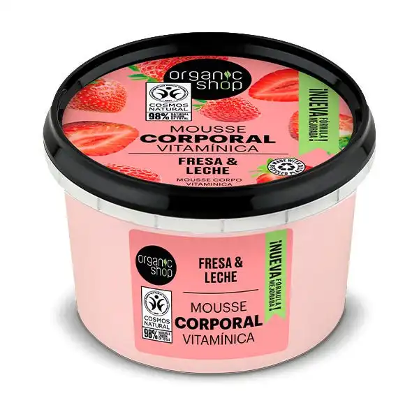 Body Mousse Strawberry Yoghurt - Organic Shop - Comparador de precios