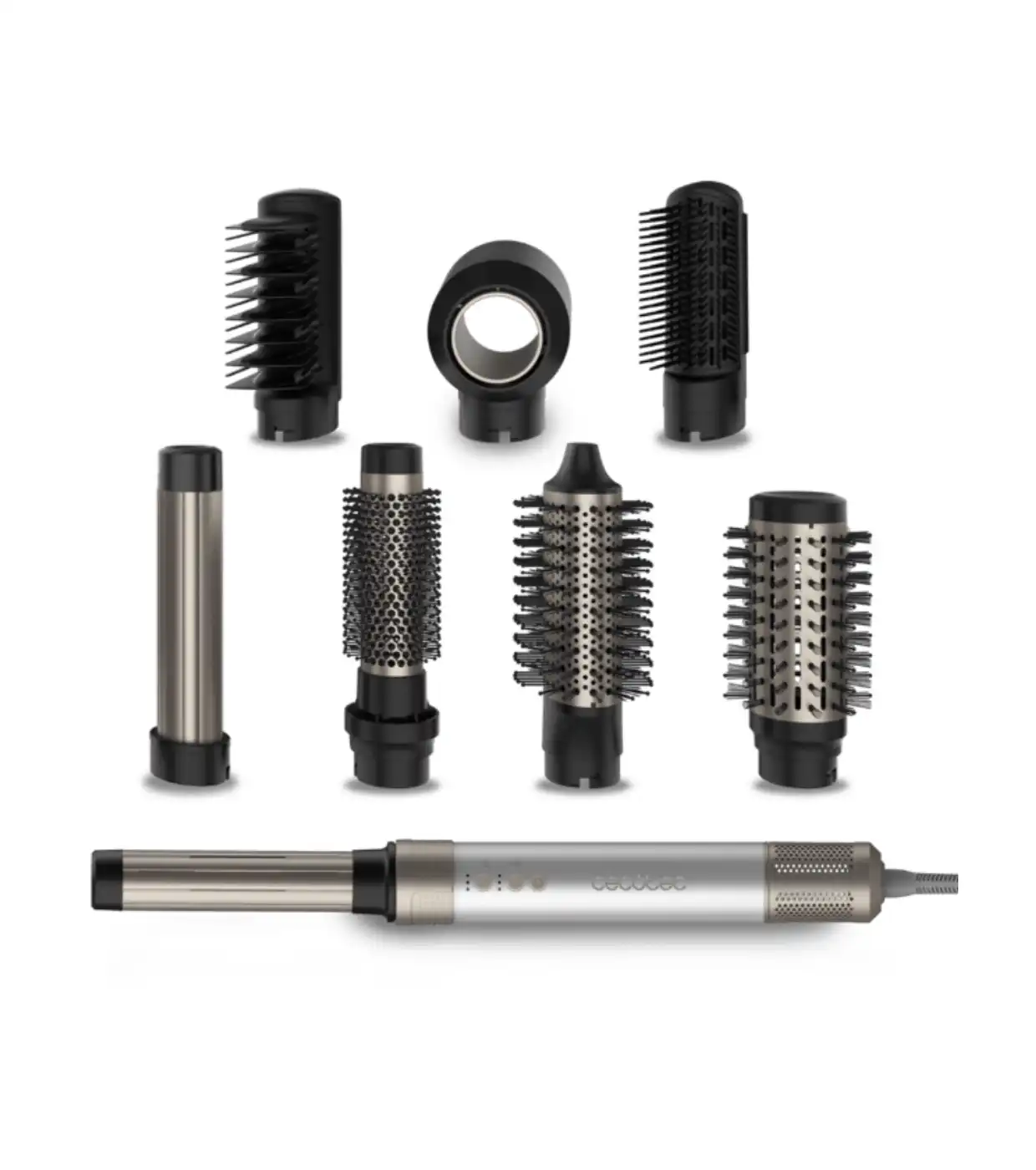 Cecotec - Cepillo de aire moldeador 8 en 1 Bamba CeramicCare Airglam Aluminum - Cecotec - Comparador de precios