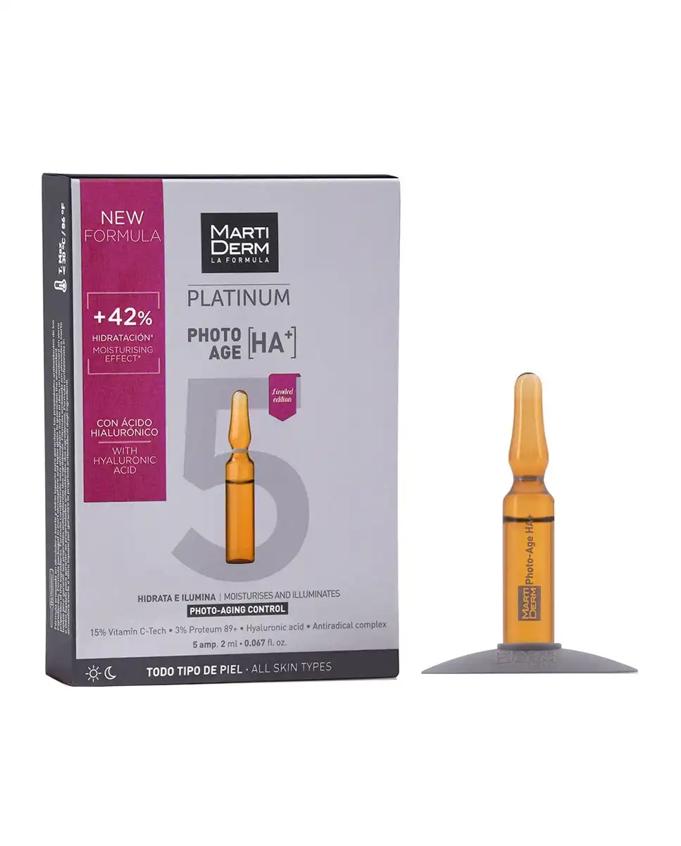 MartiDerm - 5 Ampollas Platinum Photo Age HA+ - MartiDerm - Comparador de precios