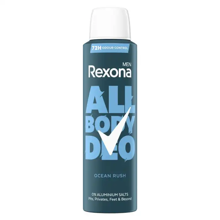 Men Desodorante Spray All Over Body Ocean Rush 150 ml - Rexona - Comparador de precios