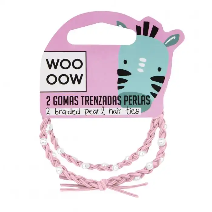 Set 2 Gomas Trenzadas Perlas - Woo oow - Comparador de precios