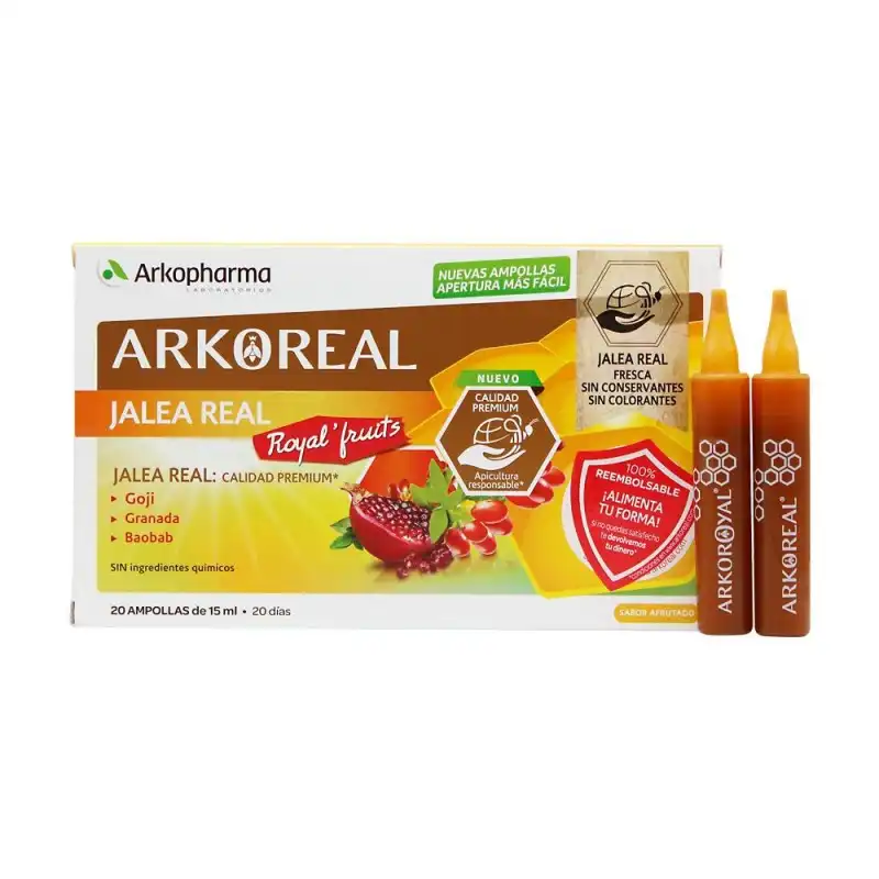 Arkoreal jalea real royal fruits 20 ampollas - Arkopharma - Comparador de precios