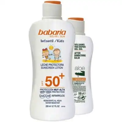 Babaria Leche Infantil SPF50 y After Sun, 300 ml - Babaria - Comparador de precios