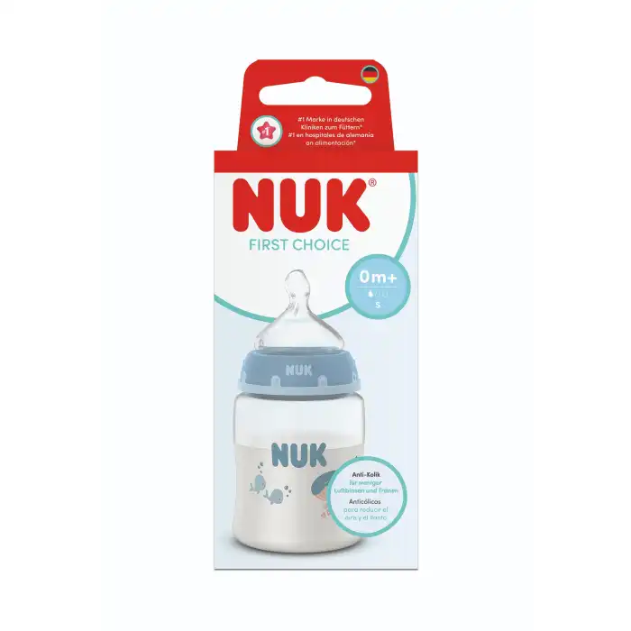 Biberón First Choice+ Ballena +0Meses 150 ml - NUK - Comparador de precios