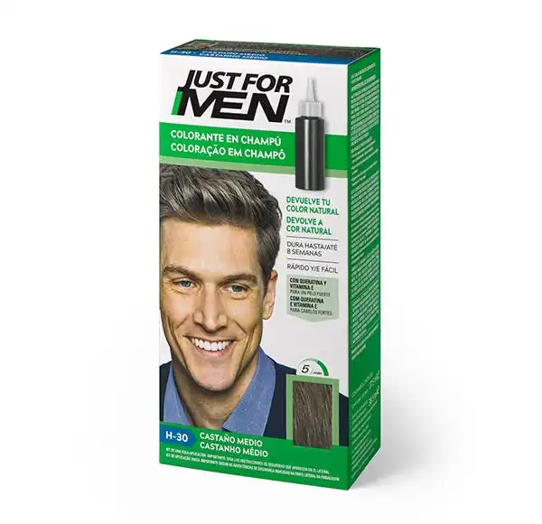 Colorante En Champú H-30 Castaño Medio - Just For Men - Comparador de precios