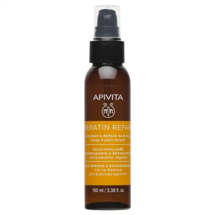 Keratin Repair Aceite Capilar Nutritivo y Reparador 100 ml - Apivita - Comparador de precios