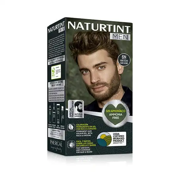 Naturtint Men Tinte Coloración Permanente 6N - Rubio Oscuro - Naturtint - Comparador de precios