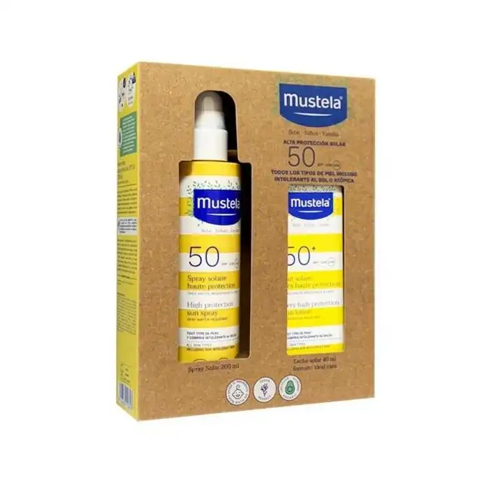 Pack Spray Solar Bebés SPF50 + Crema Solar Facial SPF50+ - Mustela - Comparador de precios