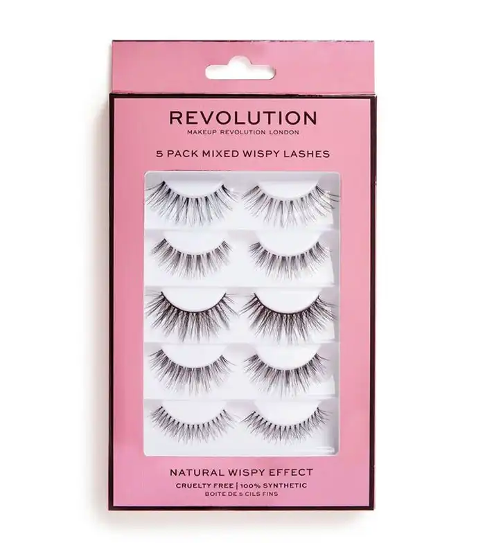 Revolution - Pack de 5 pestañas postizas Mixed Wispy Lashes - Makeup Revolution - Comparador de precios