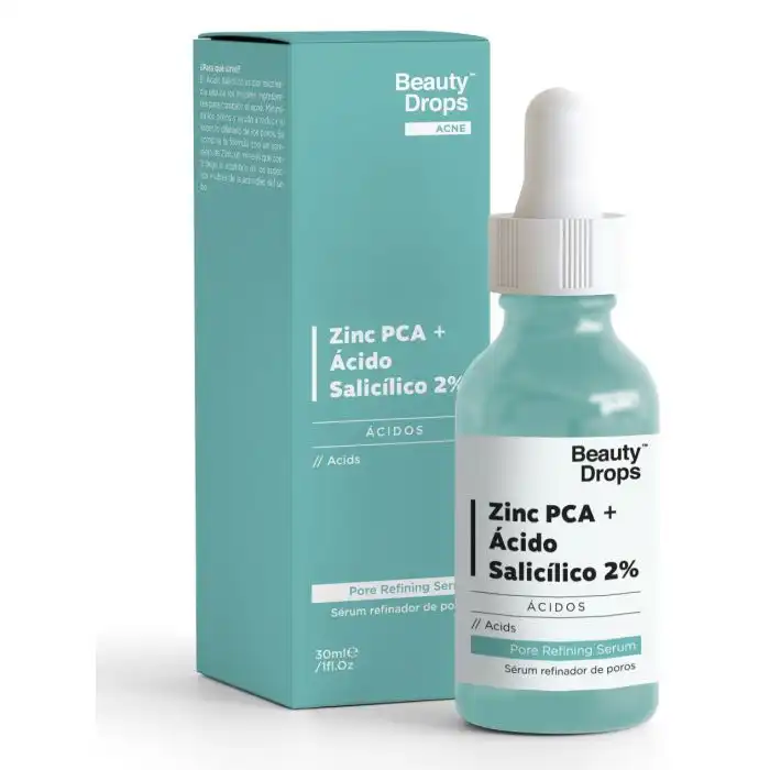 ¡31% DTO! Serum Refinador de Poros Zinc PCA + Ácido Salicílico 2% 30 ml - Beauty Drops - Comparador de precios