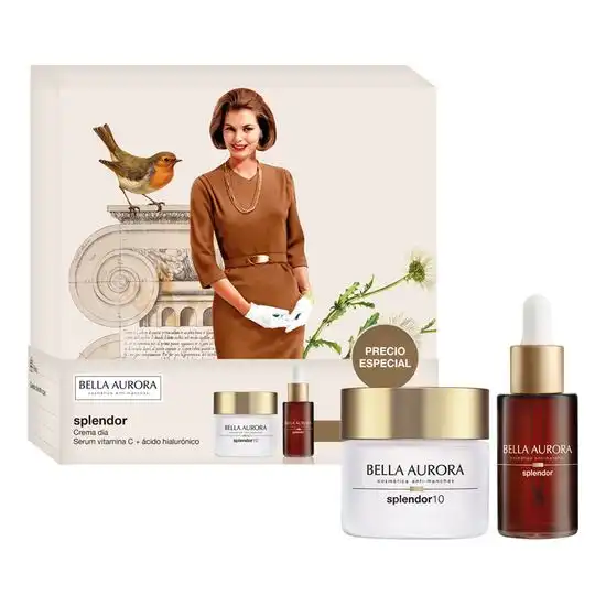 Bella Aurora Splendor 10 Crema Día + Sérum Iluminador Antioxidante 1 und Set de Tratamiento Antiedad - Bella Aurora - Comparador de precios
