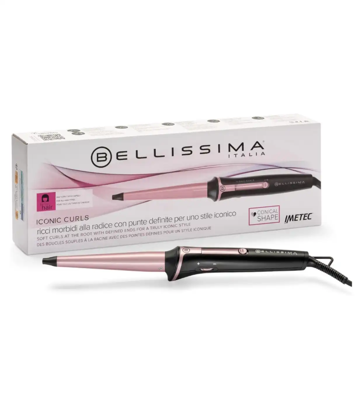 Bellissima - Tenacilla cónica de cerámica Iconic Curls GT15 200 - Bellissima - Comparador de precios