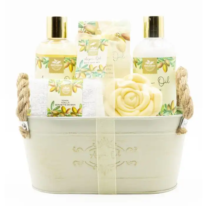 Cesta de Baño Metálica Argán 200 ml - Becasan Nature - Comparador de precios