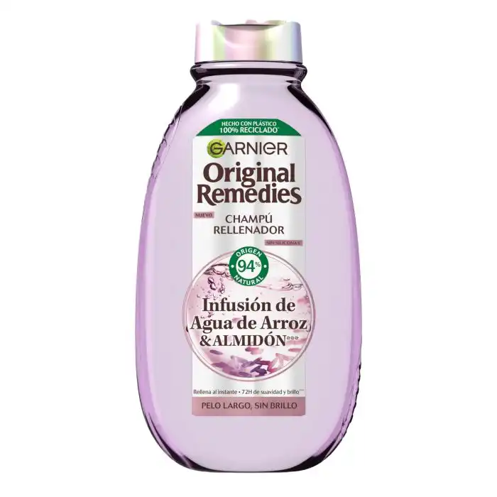 Champú Rellenador con Infusión de Agua de Arroz - Almidón 300 ml - Garnier - Comparador de precios