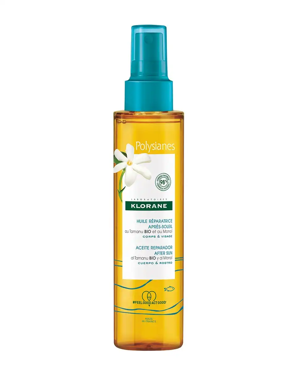 Klorane - Aceite Reparador Aftersun Cuerpo & Rostro Al Monoï Y Tamanu Bio 150 Ml Polysianes - Klorane - Comparador de precios