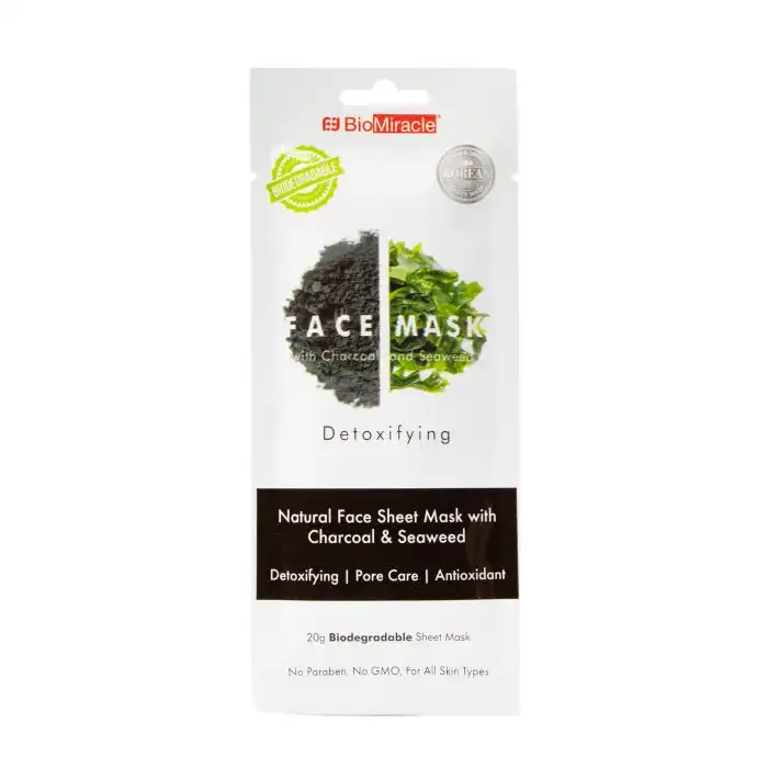 Mascarilla Facial Detoxificante con Carbón y Algas Marinas 20 gr - BIOMIRACLE - Comparador de precios