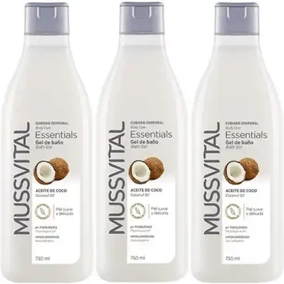 Mussvital Mussvital Pack 3 Geles Coco, 750 ml - Mussvital - Comparador de precios