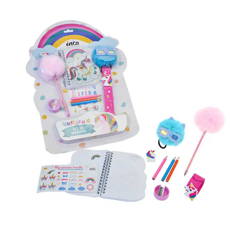 Papelería Unicornio lote 8 pz - Inca - Comparador de precios