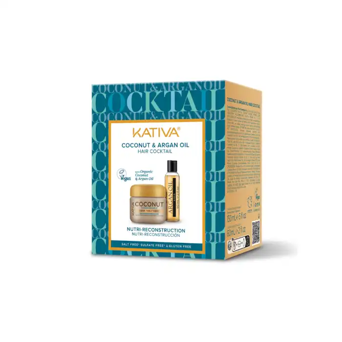 Set Coconut - Argan Oil Hair Cocktail Nutri-Reconstrucción 210 ml - Kativa - Comparador de precios