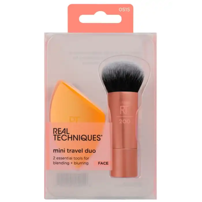 Mini Travel Duo Brocha y Esponja de Maquillaje - Real Techniques - Comparador de precios