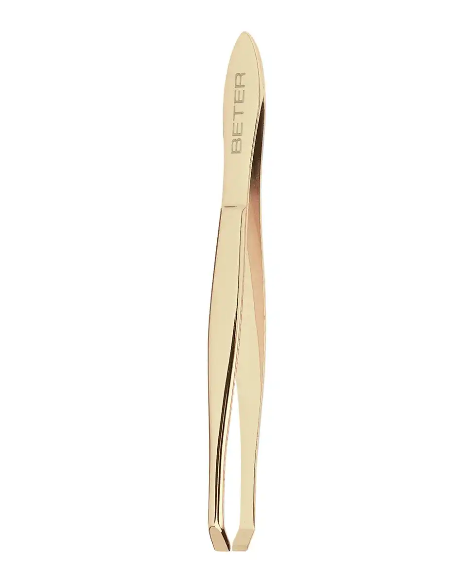 Beter - Pinza De Depilar Punta De Cangrejo Dorada 9,3 Cm - Beter - Comparador de precios