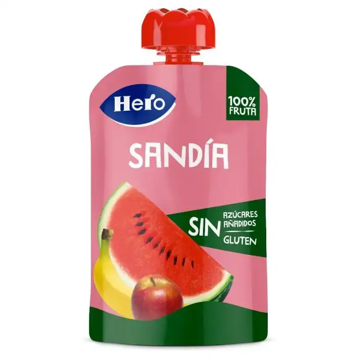 Bolsita Sandía, Plátano y Manzana 100 gr - Hero Baby - Comparador de precios