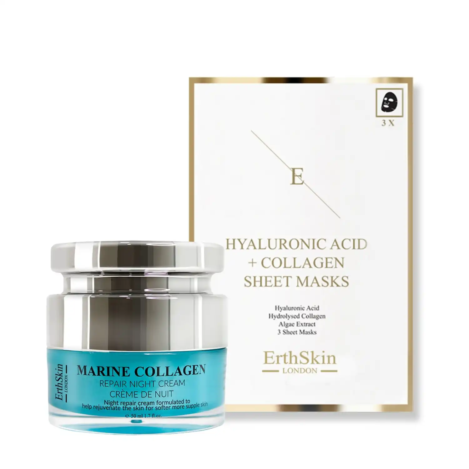 Dúo Marine Night & Mask Set de tratamiento facial - ErthSkin London - Comparador de precios