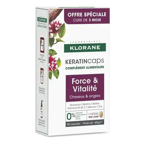 Klorane Keratin Caps 90 und Complemento Alimenticio para la Caída del Cabello - Klorane - Comparador de precios