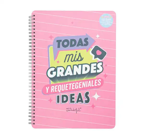 Libreta Todas Mis Grandes Y Requetegeniales Ideas - Mr Wonderful - Comparador de precios
