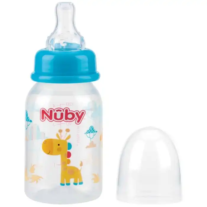 Biberón Estampado Inicio Flujo Lento 0M 120 ml - Nuby - Comparador de precios