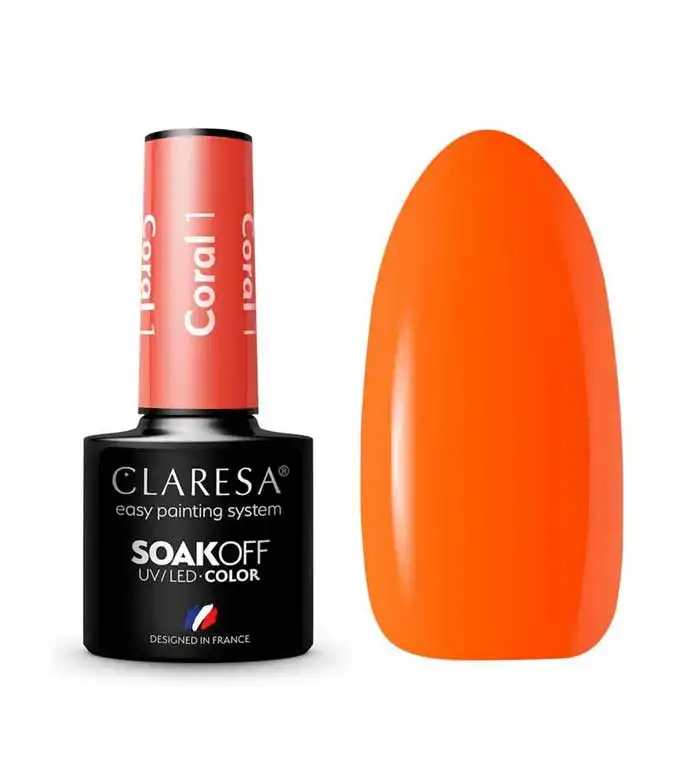 Claresa - Esmalte semipermanente Soak off - 01: Coral - Claresa - Comparador de precios