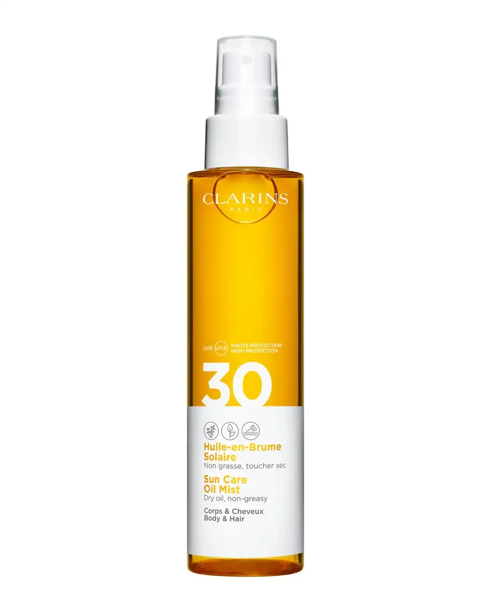 Clarins - Aceite En Bruma Solar Acabado Seco Alta Protección Uva/Uvb Spf 30 - Clarins - Comparador de precios