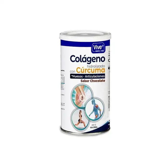 Colágeno Hidrolizado con Cúrcuma 200 gr - Vive + - Comparador de precios