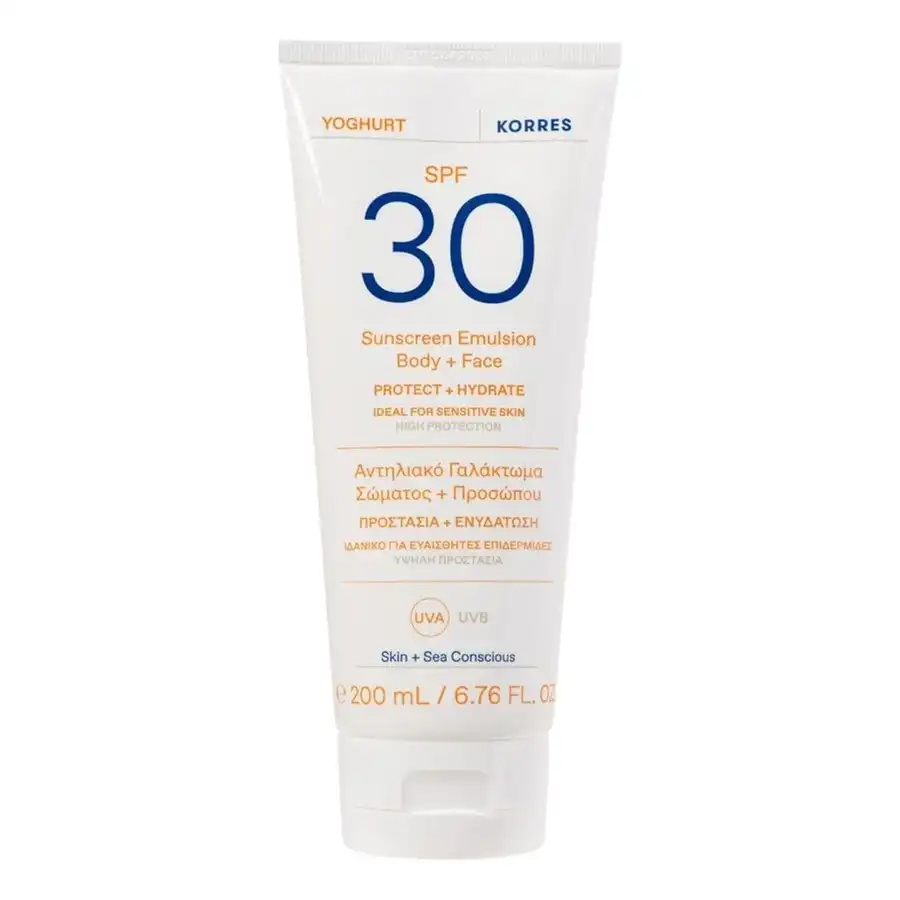 KORRES - Emulsión protectora solar de yogur para cuerpo y rostro SPF30 Protección solar 200 ml female - Korres - Comparador de precios