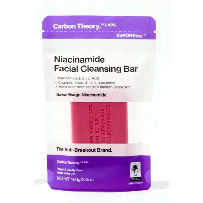 Niacinamide Facial Cleansing Bar Barra Limpiadora Facial con Niacinamida 100 gr - Carbon Theory - Comparador de precios